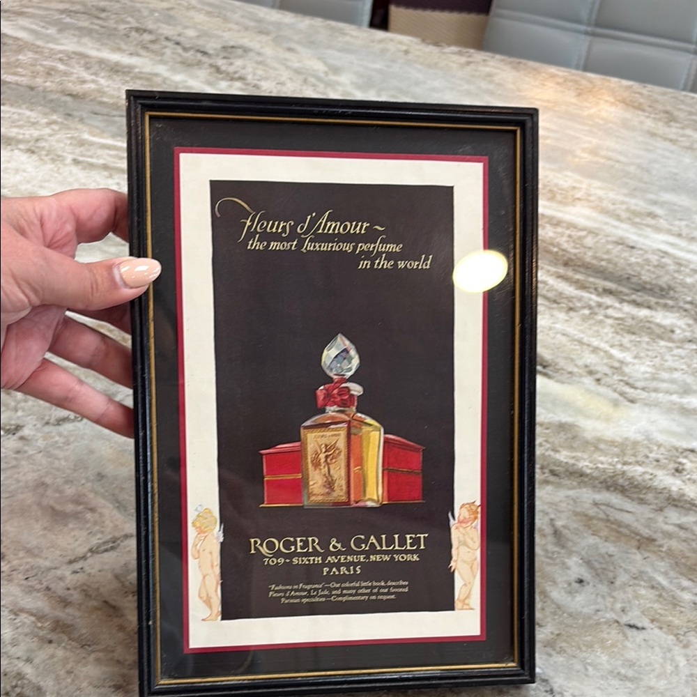 Vintage Perfume Advertisement Framed Art